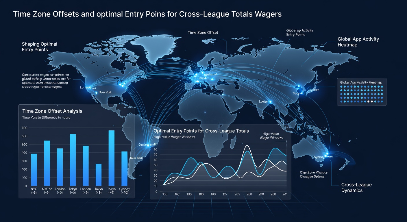 Global betting apps displaying time zone adjusted odds for cross-league totals wagers