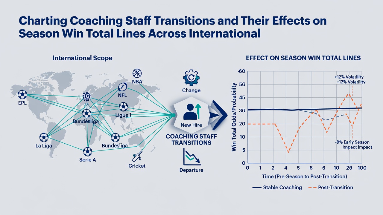 International betting platforms displaying adjusted win totals after coaching transitions