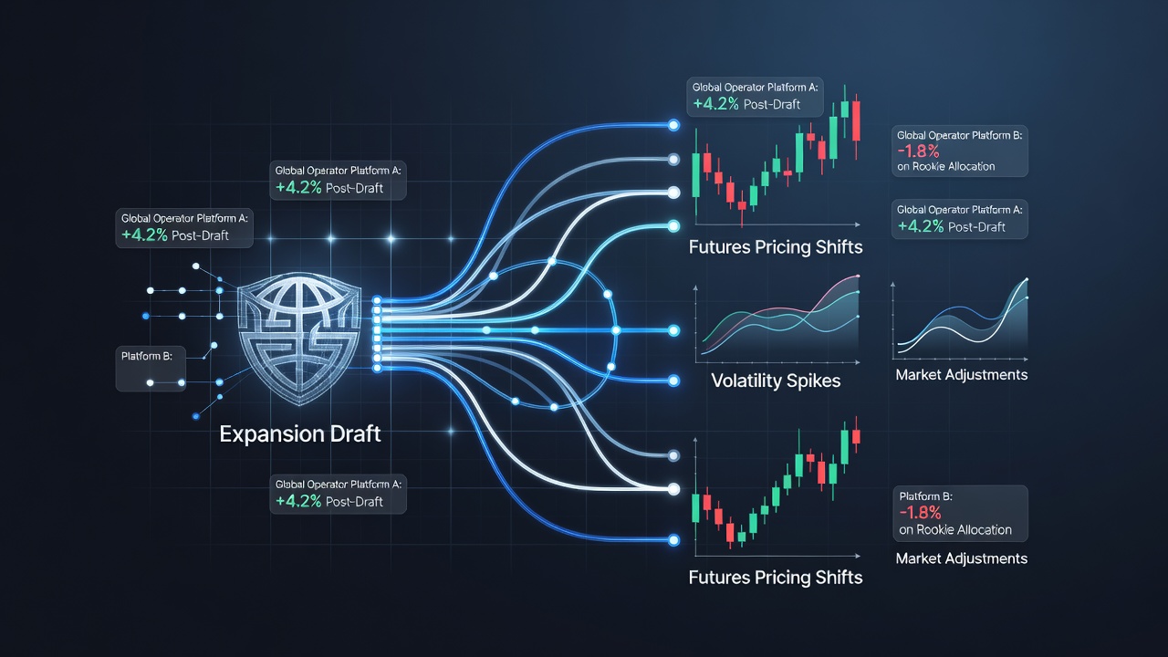 Visual representation of league expansion drafts impacting futures odds on betting platforms