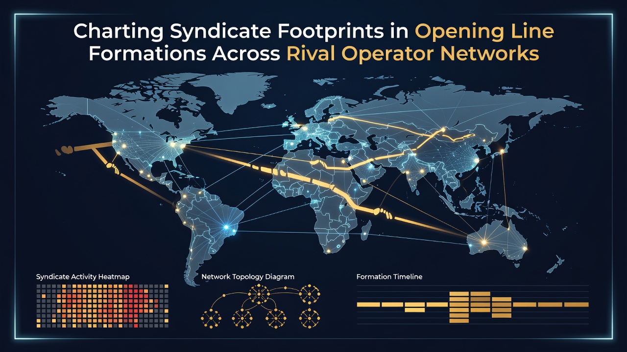 Visual representation of betting syndicate activity patterns in opening line data across multiple sportsbook platforms
