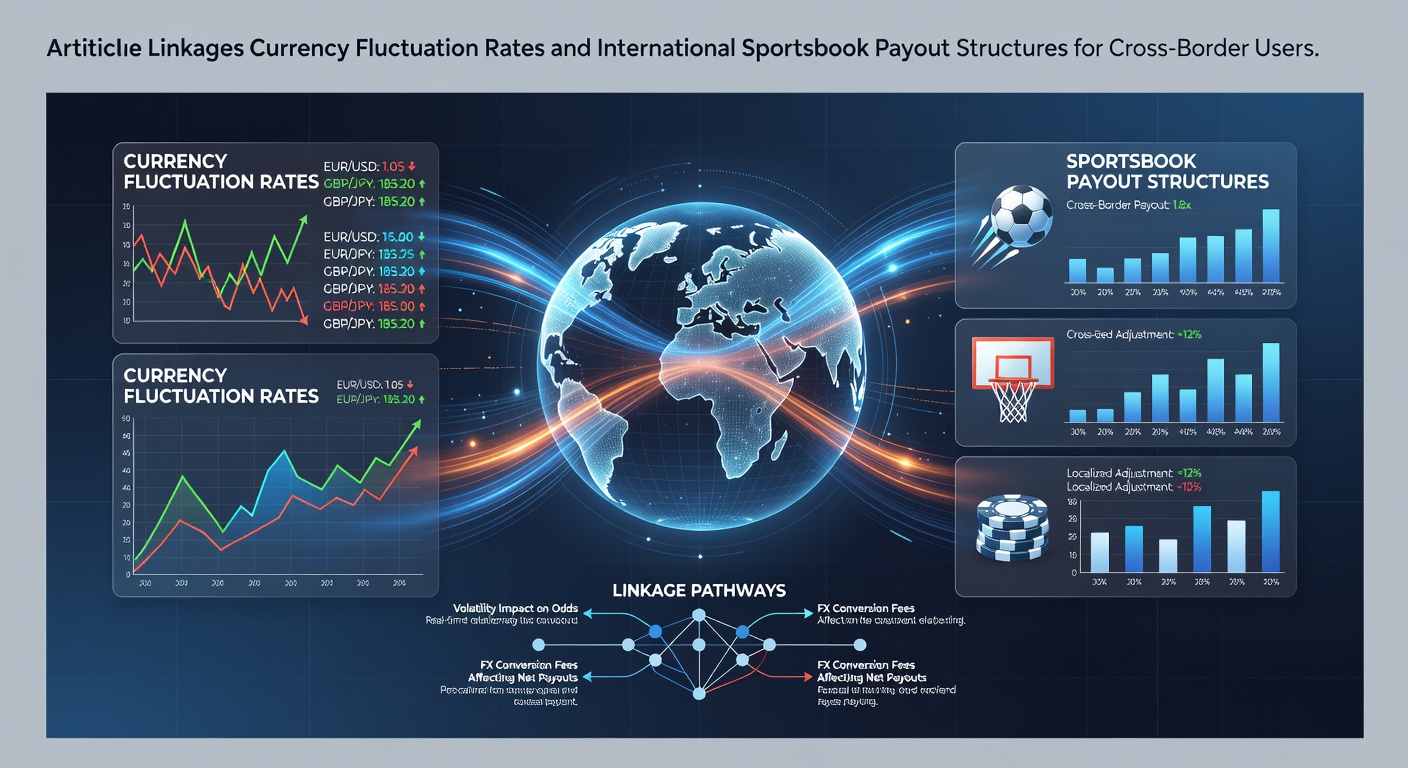 Currency exchange rate charts overlaid on international sportsbook interfaces showing payout calculations for cross-border users