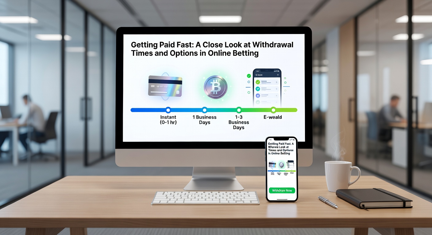 Comparison chart of withdrawal speeds across major online sportsbooks, highlighting e-wallets and crypto options