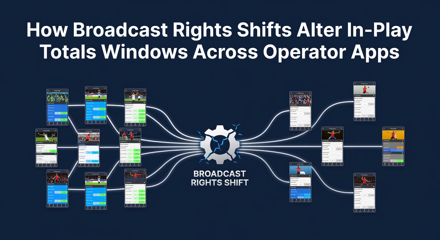 Broadcast rights agreements influence live data feeds for in-play totals betting across operator platforms