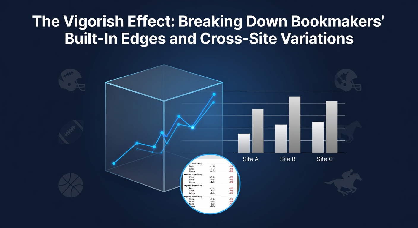 Chart illustrating vigorish percentages embedded in typical betting lines across major sportsbooks